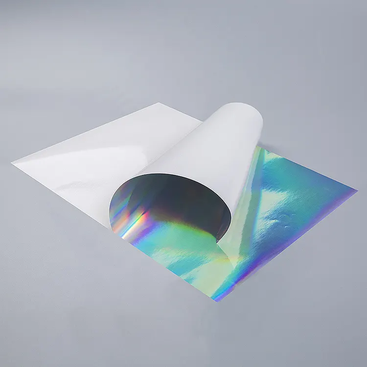 Papel de liberación de silicona de película holográfica láser 3D autoadhesivo al por mayor