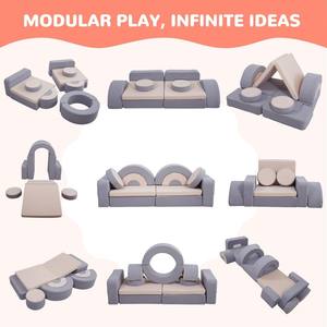 Canapé modulable pour enfants Fortplay, mobilier de chambre et de salle de jeux pour tout-petits, convertible en mousse et coussin de sol pour garçons et filles - Product Image 6