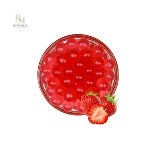 Bosmos 5mm Mini Strawberry Popping <b>Boba</b> 2kg Best Taiwan <b>Bubble</b> Tea Bursting <b>Boba</b> HALAL Certified - Product Image 1