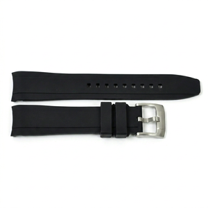 Unisex JD371 Black Sport Silicone Smartwatch Band Stainless Steel Buckle Soft Adjustable <b>Watch</b> Strap <b>Watch</b> Bands <b>Watch</b> Part - Product Image 1