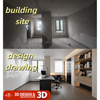 Service de design d'intérieur moderne italien 3D de luxe, design d'intérieur haut de gamme pour villa, design d'intérieur