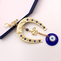 Porte-clés turc anti-mal avec perle de verre bleue, breloque de sac, pendentif vintage croix et araignée, amulette porte-bonheur, décoration suspendue pour voiture, cadeau quotidien