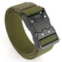 Ceinture tactique classique en tissu tressé pour homme, à boucle à dégagement rapide, élastique et extensible, vente en gros