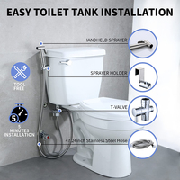Douchette WC sans plomb pour la santé, mitigeur de bidet en laiton, douchette Shattaf, pulvérisateur de bidet en acier inoxydable pour toilettes