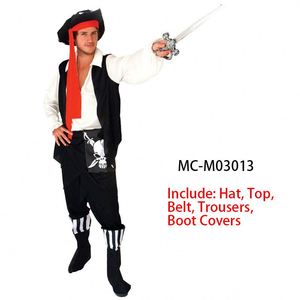 Costumes de films et de séries télévisées en gros, costumes d'Halloween, costume de pirate simple pour adultes, costume de cosplay de pirate des Caraïbes pour hommes - Product Image 4