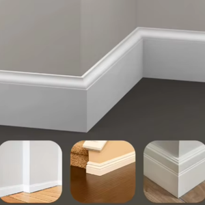 Factory Price <strong>Wood</strong> Mdf <strong>Mouldings</strong> Modern Interior Decoration Moulds Waterproof Skirting Baseboard <strong>Moulding</strong> - Product Image 2
