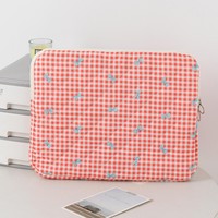Sarung Laptop Empuk 13 Inci, Casing Laptop Pelindung Berlapis Lucu dengan Motif Bunga untuk MacBook