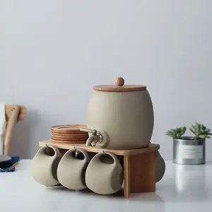 drop sipping shopify Creative ceramic cup set household water cup cool cold kettle beer barrel juice drink pot jug