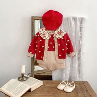 Engepapa Cardigan en tricot bouclé pour bébé automne, pull à manches longues pour fillette, col rond, veste en coton, vêtements de mode pour bébé