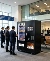 Distributeur automatique de boissons et de collations vertical commercial 2 en 1, système de paiement multiple, écran tactile