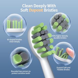 Brosse à dents ultrasonique vibrante et balayante en gros avec tête de brosse pour blanchiment des dents - Product Image 5