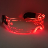 Lunettes Visière LED Cyber Futuristes à Succès – Idéales pour le Cosplay, les Raves et les Festivals