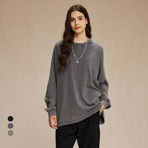 Otoño 2024 nuevo Batik Waffle 350g agua <span class=keywords><strong>de</strong></span> lavado para hacer viejo manga larga High Street moda marca hombres Retro sudaderas - Product Image 4