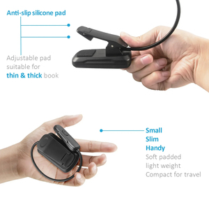 Mini LED libro luz nocturna lámpara de mesa protección ocular ajustable Clip-On lámpara de escritorio carga de batería Flexible estudio dormitorio lectura - Product Image 4