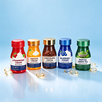 Flacons vides colorés en PET de forme irrégulière pour capsules et comprimés de suppléments de santé du Jiangsu, avec bouchon à vis, impression UV personnalisée
