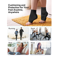 Protège-talon pour tendon d'Achille, chaussettes de compression rembourrées, chaussettes de talon en gel pour le syndrome de Haglund, la bursite, la tendinite et les douleurs.