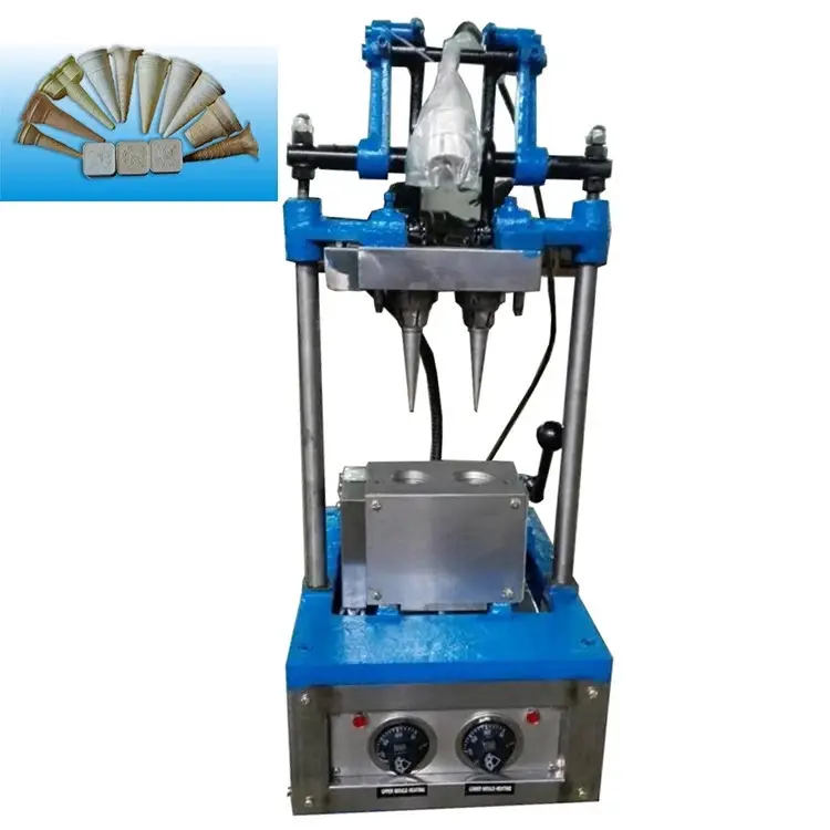 Best Sweet Pizza Ice Cream Making Edible Waffle Cup Machine Commercial Wafer Cone Maker