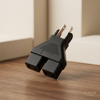 Adaptateur de prise murale compact en forme de Y, type NEMA 1-15P US, économiseur d'espace, rallonge de prise