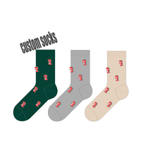 Concevez votre propre logo Automne Hiver Casual Funny Men Cotton Pattern Socks