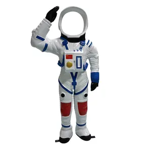 Vente directe d'usine grande sculpture en résine de décoration statue d'astronaute en fibre de verre grandeur nature personnalisée