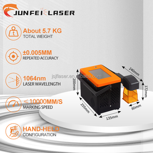 Junfei 50W Max Handheld <span class=keywords><strong>Laser</strong></span> Markering Machine Automatische Focus 20W/30W Vezel Draagbaar Voor Metalen Band Hars Logo Aangepaste Codering - Product Image 2
