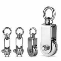 Roue à roulement en acier inoxydable 30/34 pour anneau de porte moderne, petite roue de rail à câble de levage, accessoires industriels