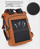 Mochila Fuliya Personalizada de Gran Capacidad para Viajes de Negocios, Informal, para Exteriores, con Cierre de Cremallera, Impermeable, Neutral, para Computadora Portátil