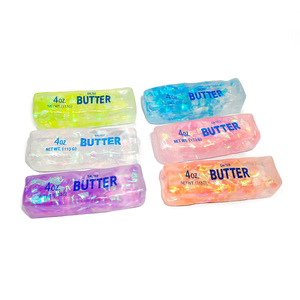 Juguete Blandito de Vaselina con Cinta Brillante, Textura de Gelatina, Bloque de Mantequilla Transparente, Juguete Antiestrés para Apretar, Juguete Sensorial Kawaii - Product Image 3