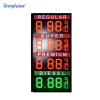 Affichage LED à 7 segments de 6 pouces à chiffre unique, couleur rouge, pour panneau de prix LED de station-service