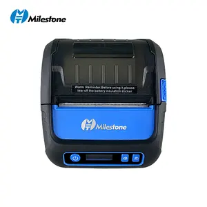 Bateria recarregável sem fio, mini impressora térmica portátil de 58mm dente azul, MHT-P58F