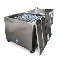 Machine à glace industrielle 1000 kg/24h, blocs de glace de 3 kg, équipement de fabrication de glace en acier inoxydable