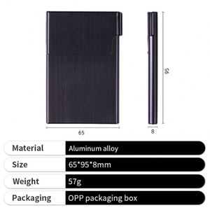 2026 Boîte à cigarettes portable en métal personnalisée, à couvercle rabattable, pour tabac à chiquer, porte-cartes de visite - Product Image 4