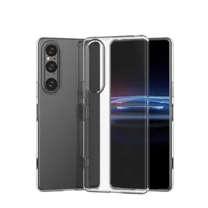 anti-scratch fundas para celular thin soft silicone rubber tpu clear transparent mobile phone case For Sony Xperia 1 V 2023