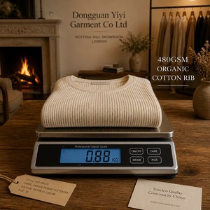 Abito da donna personalizzato Notting <span class=keywords><strong>Hill</strong></span> UK in cotone organico pesante a costine, con vita naturale, colore avena, collo alto e maniche con foro per il pollice - Product Image 3