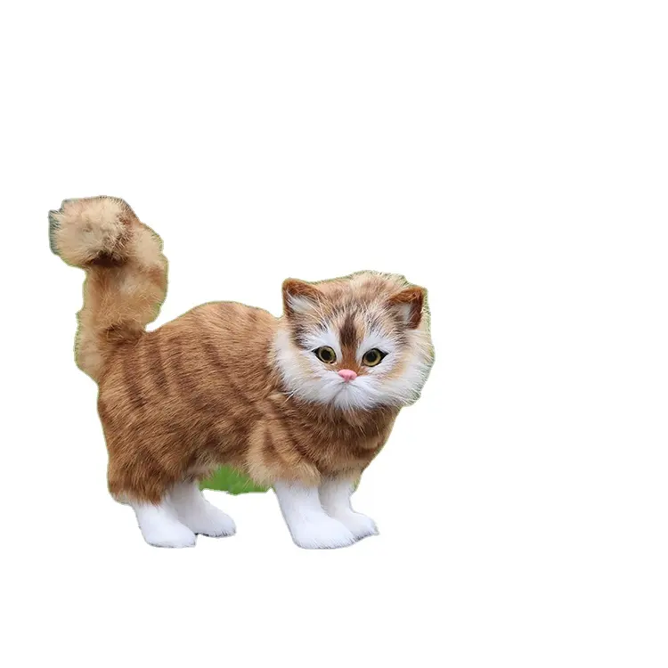 Özel düşük fiyat oyuncaklar ayakta peluş & doldurulmuş hayvan oyuncaklar simülasyon kedi gerçek simülasyon taklit peluş kedi gibi bakmak