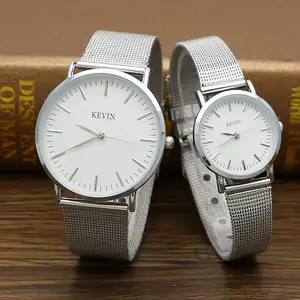 Beberapa Jam Tangan Stainless Steel Mesh Strap Kekasih Jam Tangan Sederhana Siswa Sekolah Hadiah untuk Pria Wanita Minimalis Pair Watch