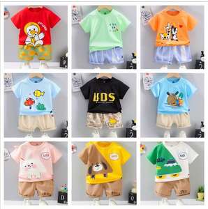 Ensembles de vêtements d'été tendance pour enfants, vêtements pour enfants 100% coton de qualité supérieure, liquidation de stock, vente en gros, Chine - Product Image 3