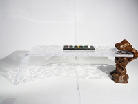 OEM personnalisé art haut de gamme hôtel villa salon usage domestique table basse en acrylique transparent