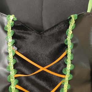 Vestido <span class=keywords><strong>de</strong></span> Princesa Personalizable con Logotipo, Empaque y Patrón Personalizados, Disfraz <span class=keywords><strong>de</strong></span> Carnaval Negro y Verde para Niñas - Product Image 4