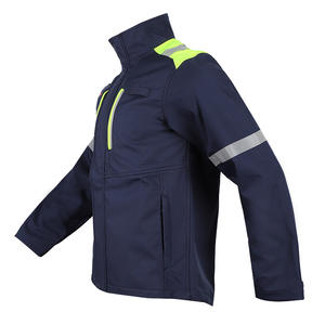 Veste de sécurité Molike bleu marine, protection anti-arc électrique, ignifuge, antistatique, coutures soudées, coupe régulière, vêtements de travail de protection contre le feu - Product Image 1