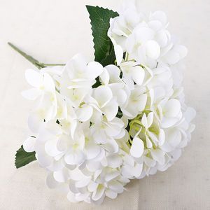 Venta Directa de Fábrica, Hortensias Artificiales de Plástico Suave, Capullo Cerrado, Ramo de Hortensias para Decoración de Cafeterías y Bodas - Product Image 3