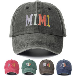 Gorra de béisbol bordada a la moda <span class=keywords><strong>MIMI</strong></span>, parasol de tela lavada de nuevo estilo para hombres y mujeres, sombrero de ocio al aire libre - Product Image 3