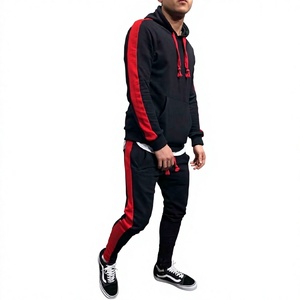 Conjunto Deportivo de 2 Piezas para Hombre, con Capucha, Color Negro, Estilo Casual, Corte Ajustado - Product Image 4