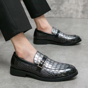 High-end Custom-made Genuine Cowhide Leather Versatile Business Formal Walking Men's <b>Shoes</b> Breathable <b>Waterproof</b> <b>Slip</b>-<b>On</b> Arch - Product Image 3