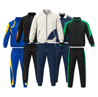 Ensemble de survêtement de football léger pour homme TF621 avec veste zippée et pantalon assorti pour les écoles de sport et la vente au détail des articles sportifs