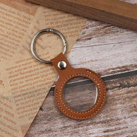 Bolsa de almacenamiento de medalla conmemorativa de cuero de envío rápido, llaveros, funda protectora de la empresa de monedas conmemorativas, llavero de cuero