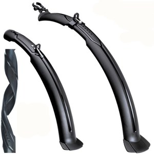 Garde-boue de vélo à couverture complète 72 cm 26 pouces pour VTT en plastique noir durable - Product Image 1