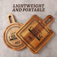 Accessoires de cuisine pour la maison, plateau à fruits en bois d'acacia, planche à découper en bois pour fromage et steak
