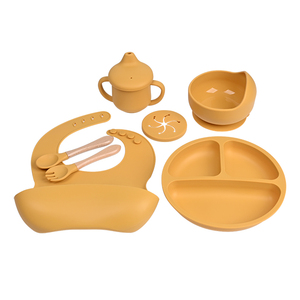 Ensemble d'alimentation pour bébé en <span class=keywords><strong>silicone</strong></span> certifié CE CPC, sans BPA, non toxique, avec tasse à bec verseur, pour l'autonomie alimentaire, vaisselle pour enfants - Product Image 4