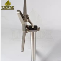 Nouvelle base de table pliante en alliage d'aluminium poli, empilable, à quatre étoiles, pour salle à manger, négociation, bistrot, avec plateau croisé pliable